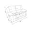 Causeuse en microfibre Global United