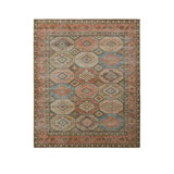 Distressed Homage Hand Knotted Wool Geometric Area Rug