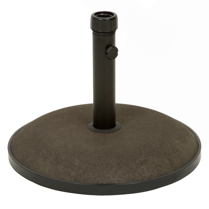 Base de parasol ronde 55 lb, Brun