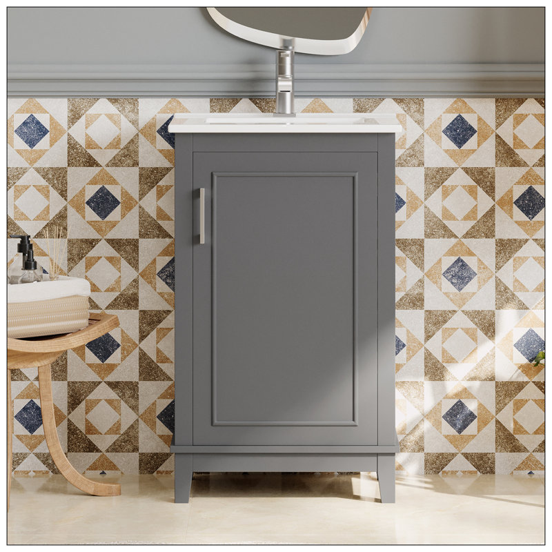 Petite armoire de meuble-lavabo 20 pouces, Gris