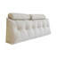 Wedge Headboard Pillow with Removable Cover and 2 Bolster Pillows-397609033