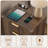  1 Pc Fluted Bedroom Nightstand with 3 Drawers, Walnut Nightstand with Charging Station, Bedside End Table, Side Table For Bedroom, Small Dresser For Small Spaces-733512074