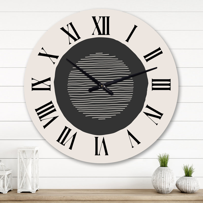 Horloge murale surdimensionnée Minimal Primitive Bauhaus, Grand