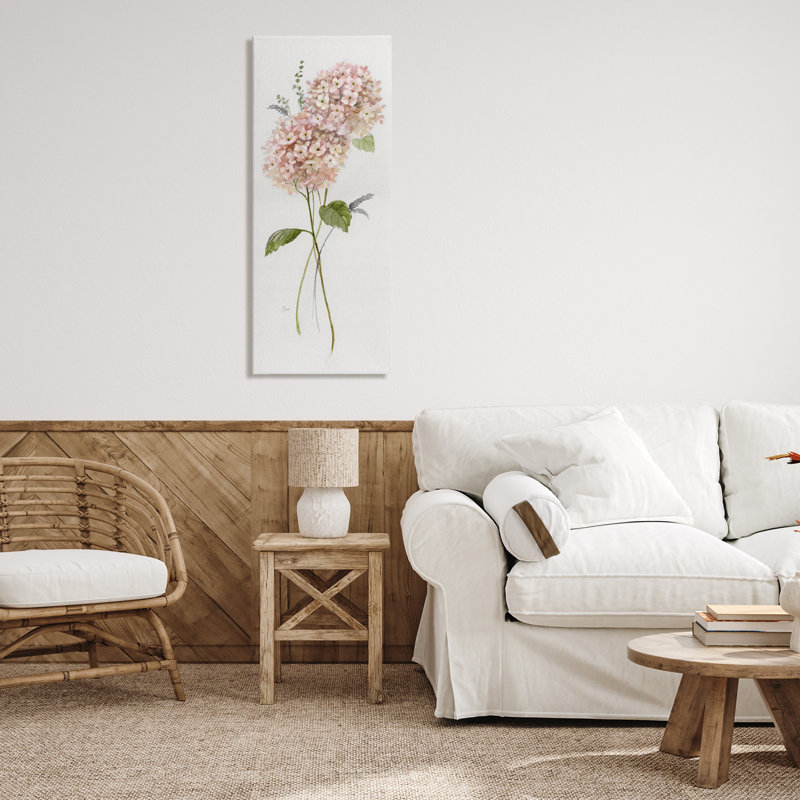 Duo d'hortensias roses, design par Nan, H 48 po x l 20 po