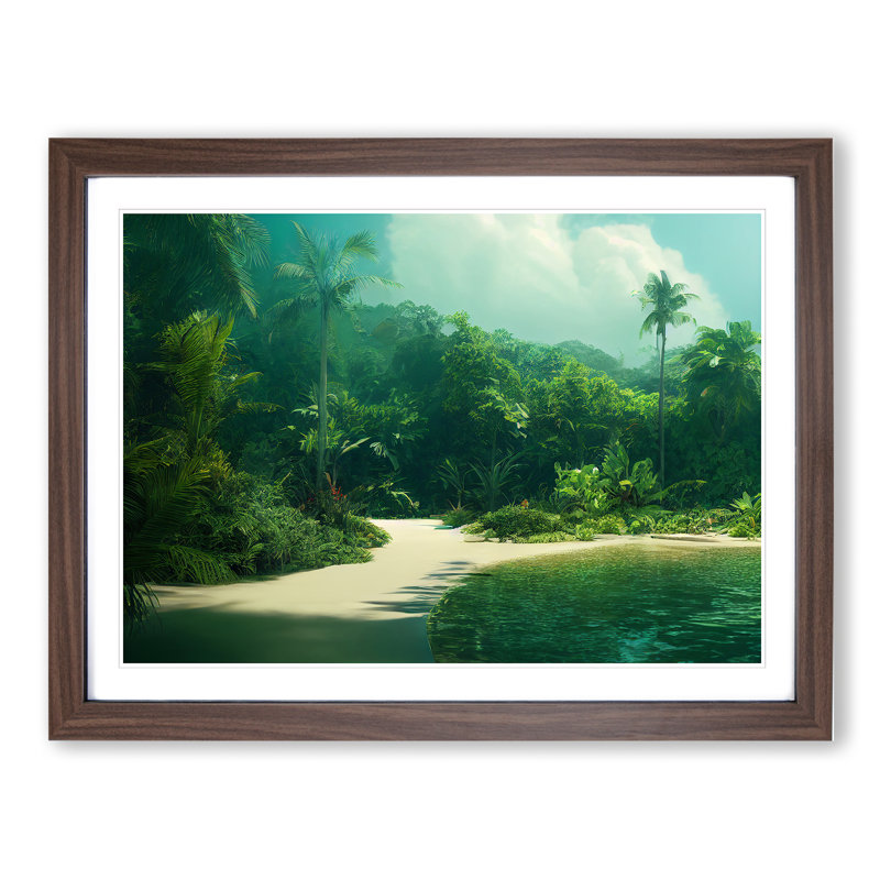 Tropical Forest Vol.1 - Framed Print, 34cm H x 46cm W x 2cm D, Walnut Framed
