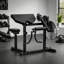 Banc de musculation pour biceps et biceps, appareil 2 en 1 réglable avec charge guidée, pour l'entraînement des bras à domicile, noir