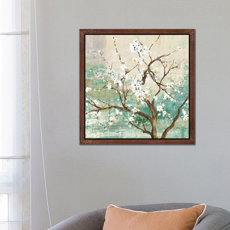 Kyoto I by Asia Jensen - Print on Canvas, Brown Framed, 45.72 cm H x 45.72 cm W
