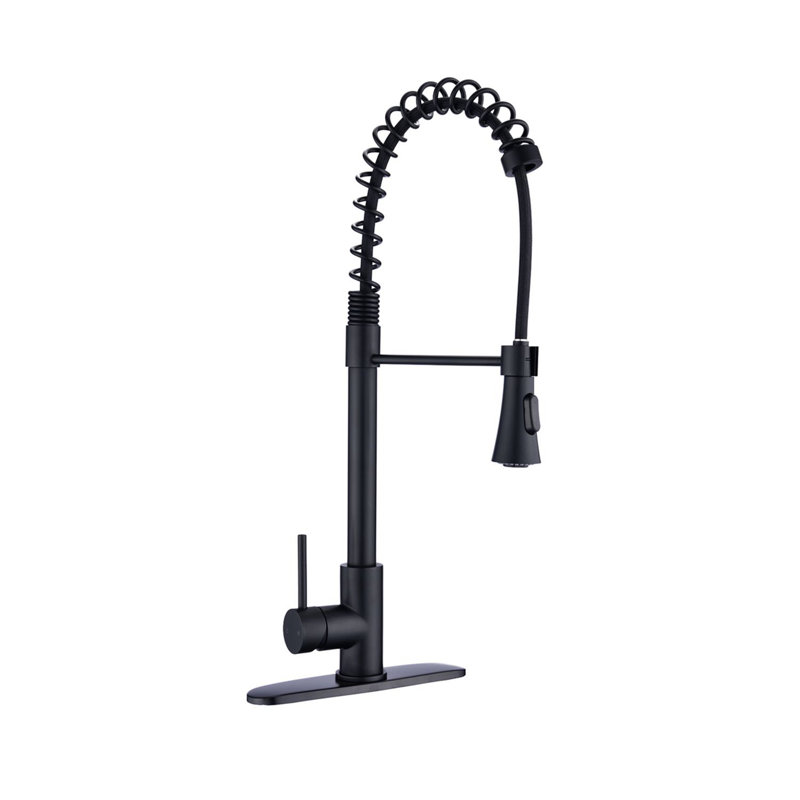 INLE Pull Down Kitchen Faucet, Matte Black