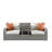 Wicker Patio Sofa With 2 Ottomans