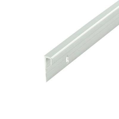 Outwater Aluminum J Channel Fits Material 1/8 To 5/32 Inch Thick Clear Anodized (Satin) Finish Aluminum Cap Moulding (Pack Of 3)