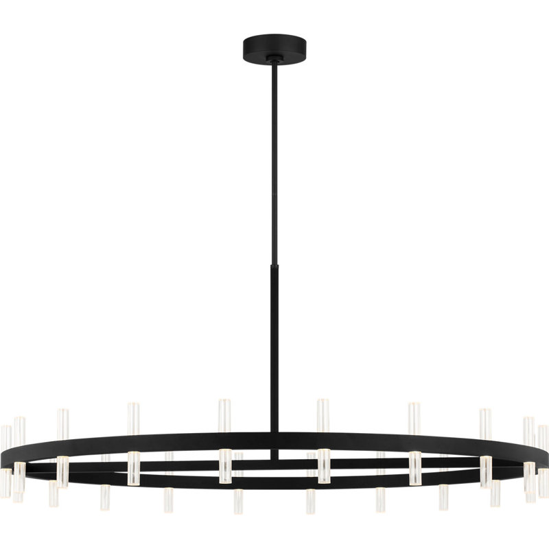 Silas Chandelier, 40, Midnight Black, 6.2" H x 48" W  x 48" D