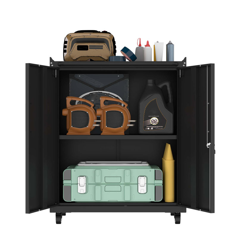 Industrial Heavy-Duty Rolling Storage Cabinet with Lock & Silent Casters