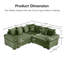Canapé d'angle modulaire surdimensionné Cloud, canapés d'angle convertibles, assise profonde, accoudoirs extra-larges, 10 coussins décoratifs, tissu en velours côtelé de qualité supérieure, design ergonomique, montage facile