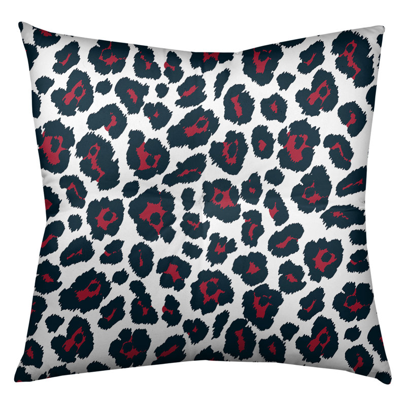 Housse et insert de coussin carré touffeté, Blanc/noir/rouge, H 30 po x l 30 po x P 3 po