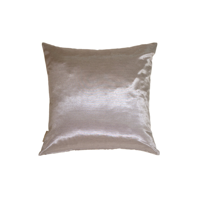 Coussin décoratif fleur Carlea, Blanc / Gris