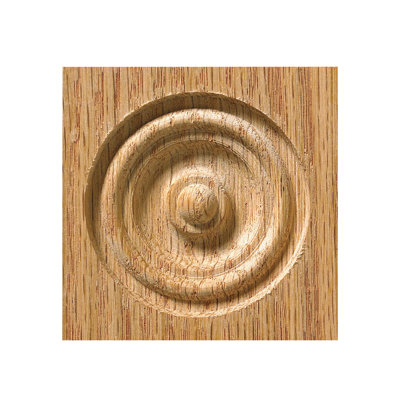 2.5'' H x 2.5'' W x 0.63'' D Wood Rosette Applique