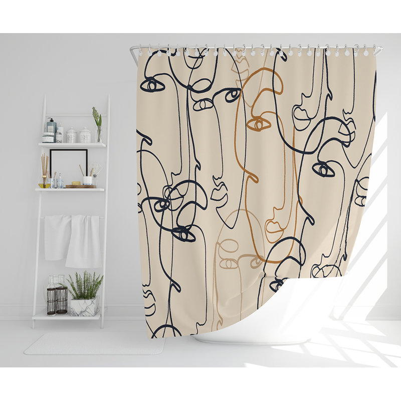 Elizabeta 13 Piece Polyester Shower Curtain Set
