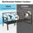 Outdoor Metal Loveseat with Soft Cushions-112398588