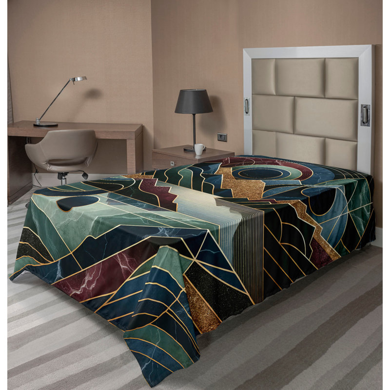 Polyester Abstract Flat Sheet, Twin Flat Sheet