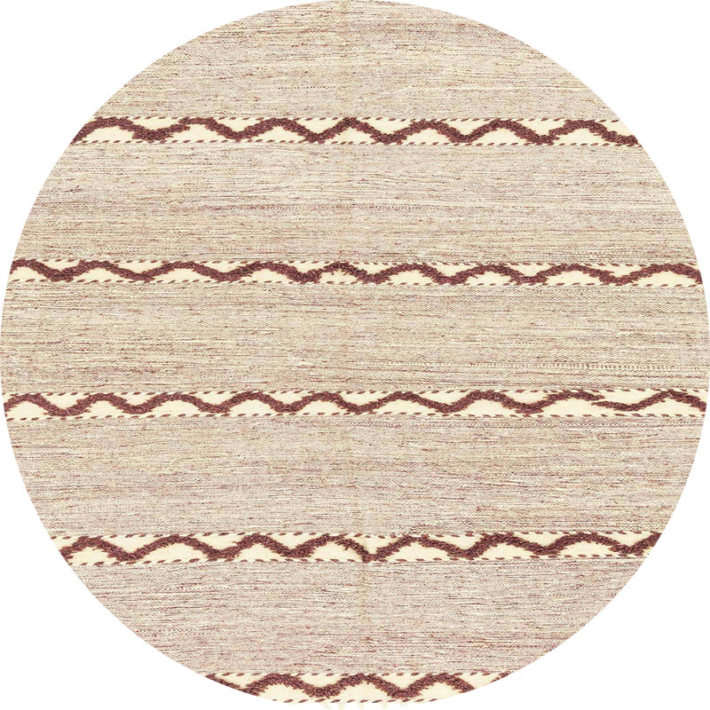 Abstract Indoor Rug, Round 6'