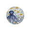 Tapis bleu lavable à motifs tissés-1827764491