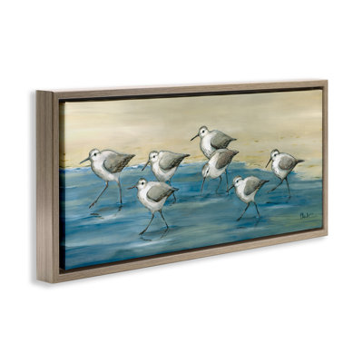 «Sandpiper Bird Flock Beach Shoreline Brown Grain» par Paul Brent