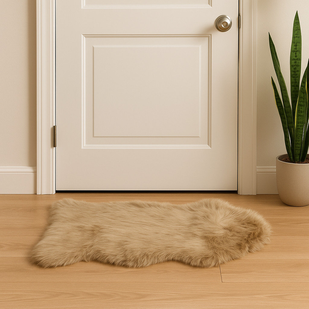 Cozy Collective Tan Shag Area Rug | Wayfair
