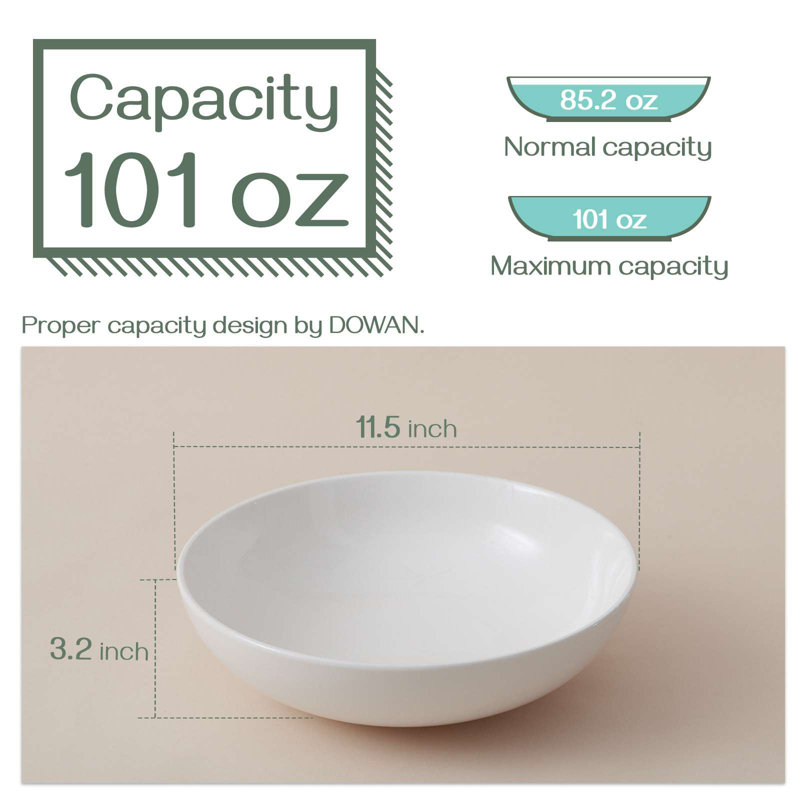 11.5 Serving Bowl Set of 2, White