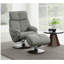Fauteuil d'appoint en cuir fleur Kandoro