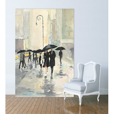 «City in the Rain» par Avery Tillmon, reproduction d'art sur toile tendue