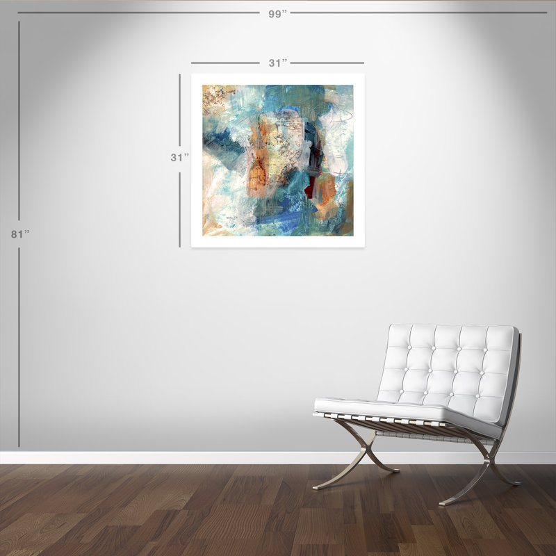 Painterly Elements I - Peinture, H 31 po x l 31 po x P 0,1 po, Papier