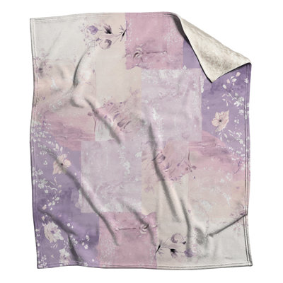 Couvertures pastel à motif floral abstrait