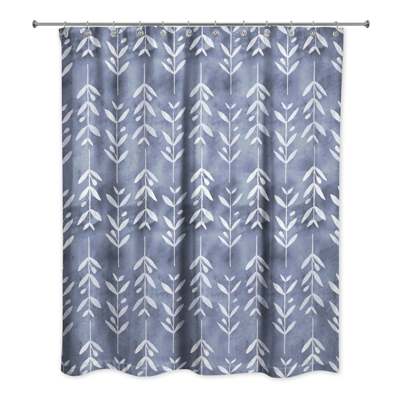 Greensboro Floral Shower Curtain, Indigo