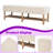 Rectangular Upholstered Linen Ottoman Bench with Solid Wood Legs Standard Size 48 L x 18 W x 18 H