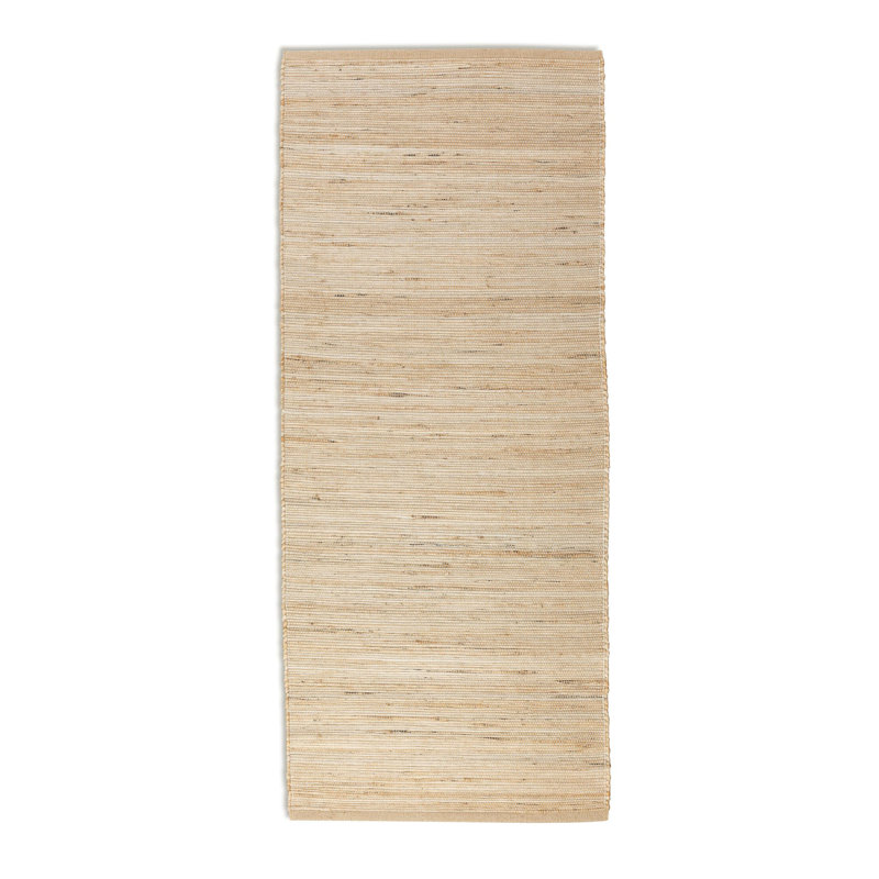 Hand Woven Beige Indoor Rug, Rectangle 80cm x 200cm