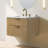 Liljan 30'' Wall-Mounted Single Bathroom Vanity with Engineered Stone Top-111076473