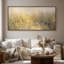 Art mural encadré sur toile - Champ de fleurs sauvages expressif avec des accents jaune chaud et vert - 16 po x 24 po, 24 po x 36 po-1654815941-1654815937