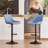 Modern Height Adjustable Swivel Bar Stools Upholstered Leather Barstool Kitchen Island Chairs With Metal Frame-1547019492