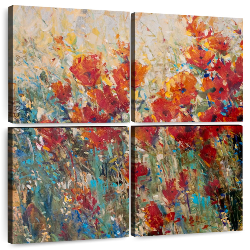 Champ de coquelicots rouges I
