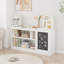 Armoire de rangement pour jouets 3 en 1 avec tableau noir, blanc