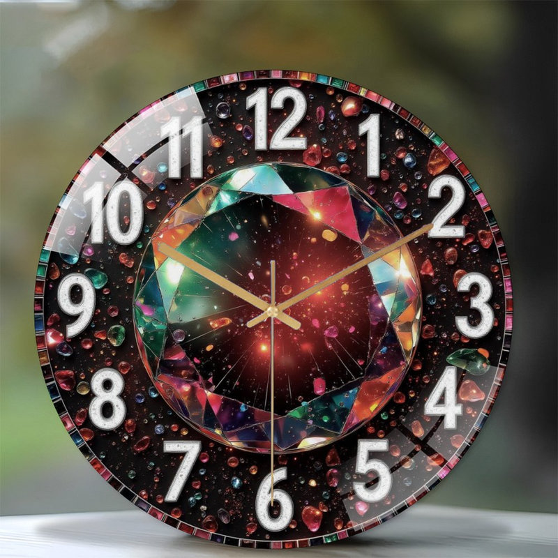 Horloge murale moderne en verre 12 po