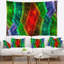 Tapisserie abstraite multicolore à motif fractal psychédélique-28487645