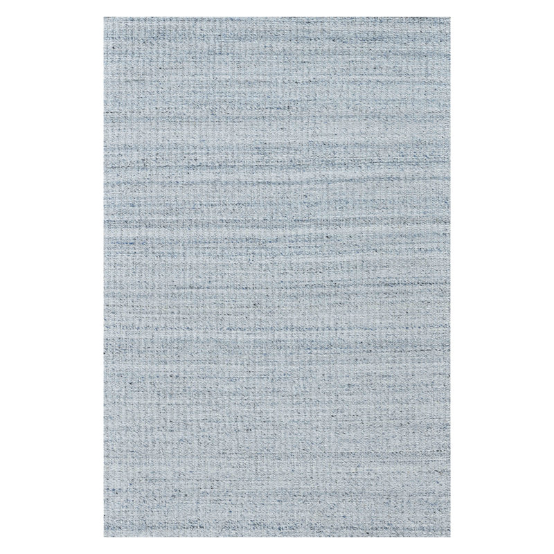 Atlantic Striped  Sky Blue Hand-Woven (Outdoor) Area Rug, Rectangle 4' x 6'