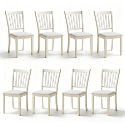 Chaises de salle à manger rembourrées Farmhouse, blanc