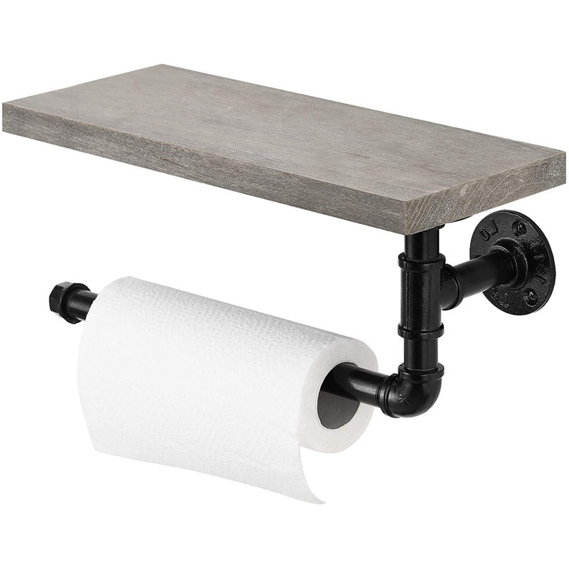 Wall Mounted Toilet Paper Holder, Gray