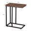 Ensemble de 3 pièces pour salon, table basse industrielle à 2 niveaux avec structure en X et ensemble de 2 tables d'appoint en forme de C, tables de chevet pour canapé avec structure en métal-2027222280
