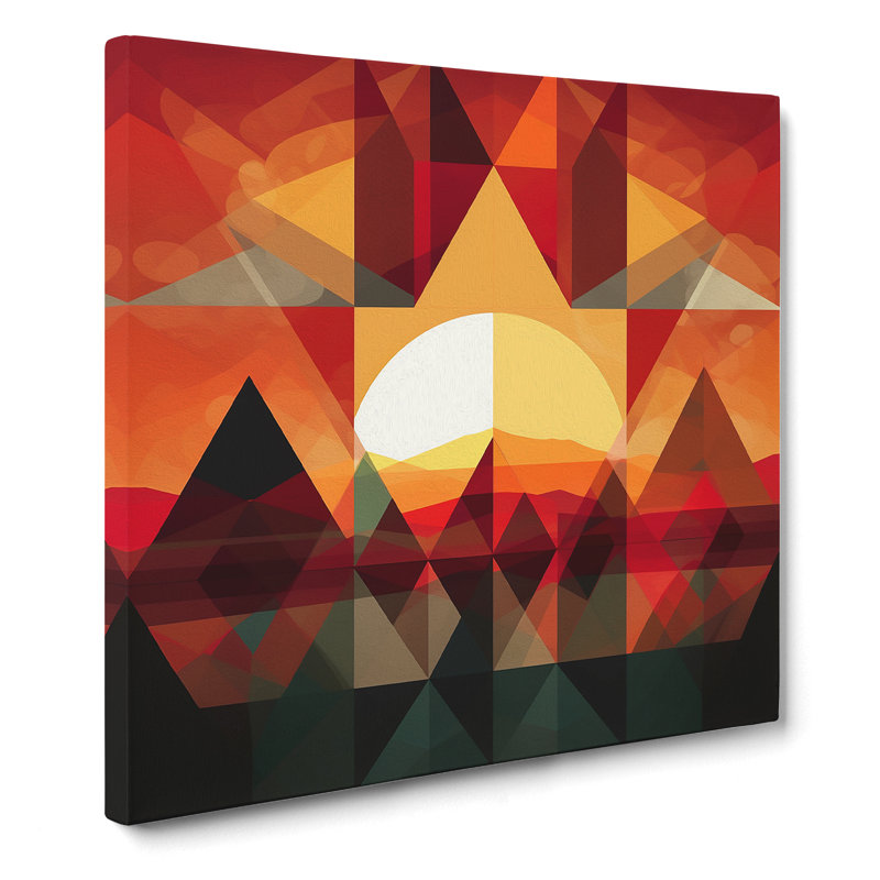 Modern Wall Art - Wrapped Canvas - Framed Print, 50cm H x 50cm W x 3cm D
