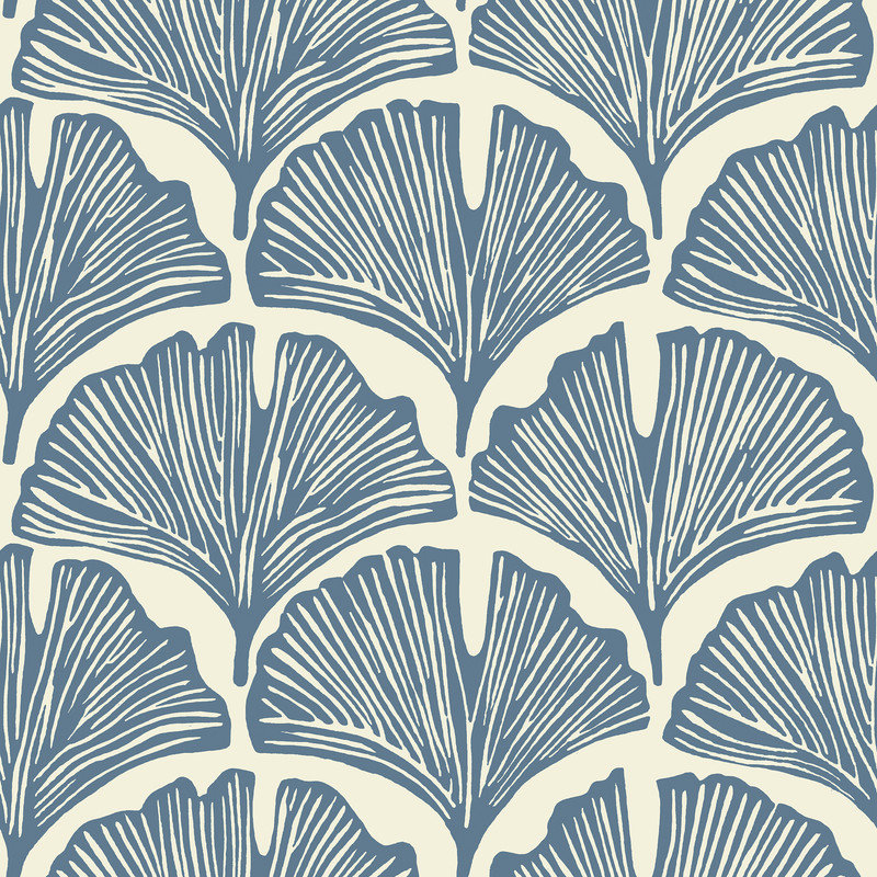 Papier peint auto-adhésif Feather Palm par Novogratz, Palmier bleu