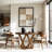 47'' Round Dining Table for 4, Modern MDF Wood Table with X-Leg Solid Wood Base