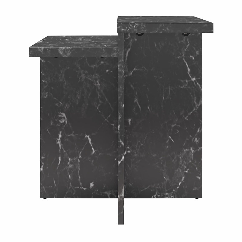 Ced Pedestal End Table, Black